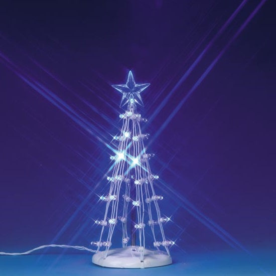 LEMAX Lighted Silhouette Tree(Blue), M, Battery Operated (4.5V) #74658
